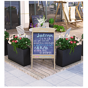 Pots <span class=keywords><strong>de</strong></span> jardin carrés <span class=keywords><strong>de</strong></span> grande taille en métal durable, peints à la poudre, sur mesure - Product Image 4