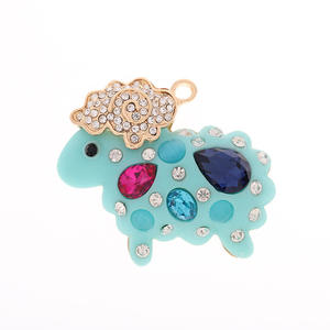 ขายส่งจี้รูปสัตว์ประดับเพชร DIY, จี้แกะนำโชค วัสดุตกแต่งเคสมือถือ งานฝีมือสวยงาม สไตล์ใหม่ - Product Image 5