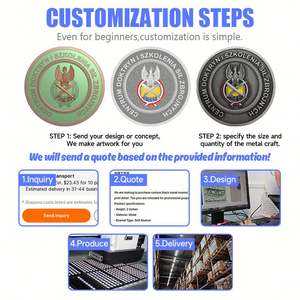 Moneda Conmemorativa Personalizada para Turistas, con Logotipo Grabado, Forma 3D, Diseño de Hombre Valiente, Chapada en Oro, Aleación de Zinc Suave - Product Image 2