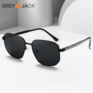 แว่นกันแดดโลหะแบบ unisex กรอบสีเงิน เลนส์ TAC ป้องกันรังสียูวี 400 ประเภท 3 สำหรับขับรถ ตกปลา ออกนอกบ้าน ปั่นจักรยาน แฟชั่น - Product Image 2