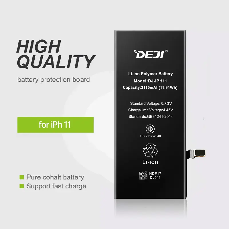 DEJI Factory A2221 mobile cell phone lithium battery For iphone 11 battery