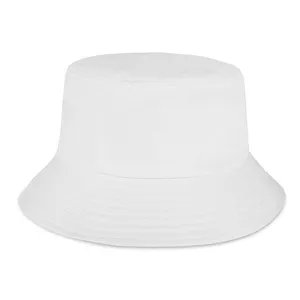 Venta al por mayor personalizado bordado diseño logotipo primavera y verano pescador Reversible algodón Panamá pescador cubo sombrero para niños adultos