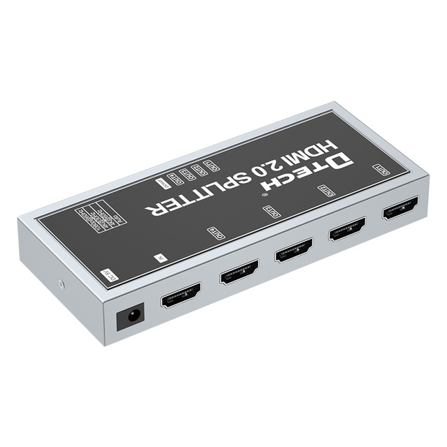 HDMI 2.0 Splitter 4K 60HZ 1X2 1X4 DC5V Metal Shell 1In 2 Out 1 in 4 Out HDMI Video Splitter 4Ports for TV PC Projector
