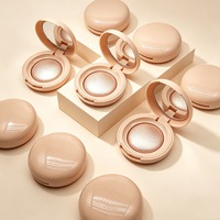 Poudre pressée végane personnalisable avec logo, bronzer et illuminateur, effet scintillant, 6 couleurs, maquillage pour le visage
