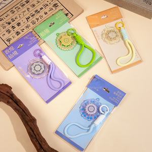 Autocollants rotatifs pour réfrigérateur, à suspendre en voiture, à motif floral, avec technique d'impression d'algues de Dunhuang, style culturel national, pour décoration de sites touristiques, en métal - Product Image 3