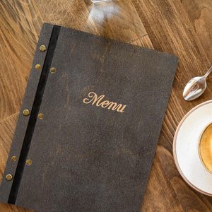 Tùy Chỉnh Khắc Bằng Gỗ Tập Tin Thực Đơn Thư Mục Đơn Giản Nhà Hàng Người Giữ Thực Đơn Cho Đám Cưới Trang Trí Nội Thất Sơn Gỗ Thủ Công Mỹ Nghệ - Product Image 6