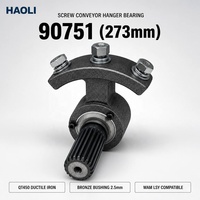 Bague de suspension pour vis sans fin, pour tube de 273 mm, référence 90751, en fonte, avec insert en bronze autolubrifiant, longue durée de vie, pièce de rechange