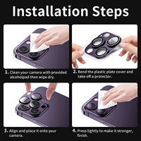 Film de protection pour objectif de téléphone portable BAILI Factory, film de protection pour appareil photo givré, protection d'objectif arrière mate givrée pour Iphone 13/14