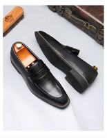 Nouvelles chaussures pour hommes, taille 37-48, à bout fermé, style britannique, couleur unie, pour le bureau, à semelle souple et légère