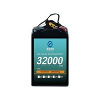 Haute densité d'énergie 51.8V 10C 14S 32000mah batterie drone robuste batterie à semi-conducteurs