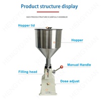 Machine de dosage et de remplissage de liquide à piston manuel de type bureau HY-A03