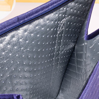 Sac d'emballage alimentaire isotherme non tissé gaufré à pois, best-seller transfrontalier, en tissu Oxford de coton thermique pour la conservation au froid