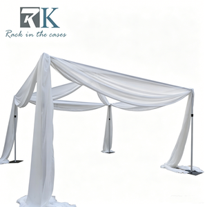 Wedding Pipe and Drape <b>Kit</b> Adjustable Pipe and Drape Aluminum Backdrop stand for Outdoors Indoors - Product Image 1