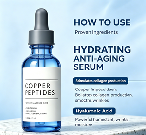 Sérum OEM aux peptides de cuivre et acide hyaluronique pour le visage, effet tenseur, raffermissant et stimulant le collagène, soin de la peau - Product Image 2