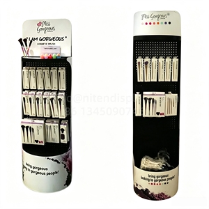 Adjustable Pegboard Makeup Display Stand Perforated Metal Panel with <b>Hooks</b> for Organizing Hair Brushes <b>Tools</b> & Cosmetics - Product Image 3