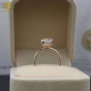 จี้เพชรทรงกลมหรูหรา เพชรเลี้ยงในห้องปฏิบัติการ สี D ความสะอาด VVS ทอง 18K ดีไซน์มินิมอล รับรองโดย IGI ของขวัญเครื่องประดับสั่งทำพิเศษ - Product Image 4