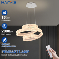 Nouveau modèle haut de gamme de lustres de luxe pour salle à manger intérieure, décoration de la maison, 3 CCT, variateur d'intensité, 108 W, protection des yeux, luminaire suspendu LED