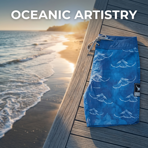Pantaloncini <span class=keywords><strong>da</strong></span> Surf Professionali <span class=keywords><strong>da</strong></span> <span class=keywords><strong>Uomo</strong></span> 2026 con Stampa Tartaruga Marina, Traspiranti, con Coulisse, Asciugatura Rapida, Tema Oceano Artistico - Product Image 4