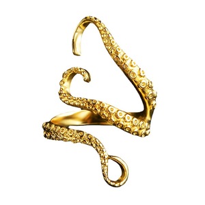 Nouvelle Arrivée Bagues Créatives Ouvertes Ajustables Bijoux Punk Rétro Or Noir Argent Antique Anneau Tentacules de Pieuvre Cadeaux pour Hommes - Product Image 4