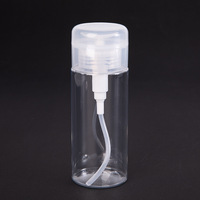 5oz 150ml vide voyage givré maquillage liquide distributeur en plastique pousser vers le bas pompe bouteille pour acétone alcool vernis à ongles dissolvant