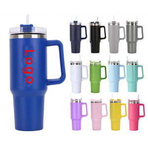 Gobelet isotherme <span class=keywords><strong>personnalisé</strong></span> de 40 oz avec poignée, gobelets isothermes avec <span class=keywords><strong>photos</strong></span>, vente en gros, tasse à café de voyage en acier inoxydable, tasse pour voiture - Product Image 1