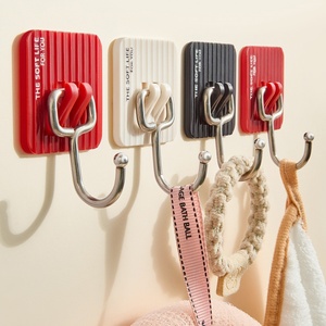 Light Luxury Hook Adhesive Wall Hooks New Various Rooms Behind-door <b>Key</b> Cloth <b>Hanger</b> Bathroom Holder Rack - Product Image 1