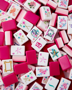 Fichas de Mahjong Americanas Personalizables de Acrílico Rosa, 160 Piezas, Juego de Lujo Rosa con Tallado de 4 Capas, <span class=keywords><strong>Oh</strong></span> My Mahjong - Product Image 3