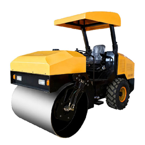 Compacteur vibrant à double tambour de 4 tonnes pour travaux routiers, mini-compacteur routier autoporté - Product Image 1