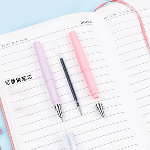 Stylo Gel de Poche Xiaochengcheng 0,5 mm à Pointe en Acier Inoxydable, Corps en Plastique, Mini Portable pour Étudiants et Usage Professionnel - Product Image 4