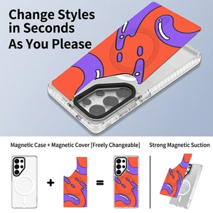 Étui de téléphone à fermeture magnétique avec plaque interchangeable pour S24 23 25 25ultra, impression UV personnalisée, sublimation, étui de protection OEM pour <span class=keywords><strong>Samsung</strong></span> - Product Image 3