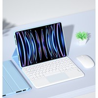 Étui pour tablette avec clavier tactile et souris sans fil, support pour stylet intégré, coque de protection pour iPad 11e génération A16