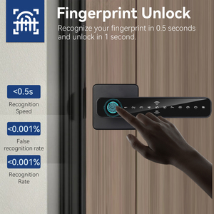Xsdts F3-S vân tay khóa cửa thông minh kỹ thuật số Keyless nhập tuya ứng dụng điều khiển vuông xử lý điện chốt chết cho nhà - Product Image 2