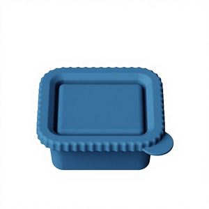 Conteneur à collation et boîte à lunch rectangulaire moderne en silicone, écologique, sans BPA et de haute qualité. - Product Image 5