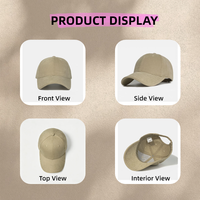 Casquette de baseball en coton à 6 panneaux avec logo personnalisé, patch brodé, imprimé, visière incurvée, chapeau de soleil multicolore, vente en gros OEM