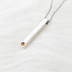 แฟชั่นหินวันเกิดโรแมนติกสแตนเลสของขวัญส่วนบุคคลบาร์ว่างเปล่าเครื่องประดับสร้อยคอ - Product Image 4