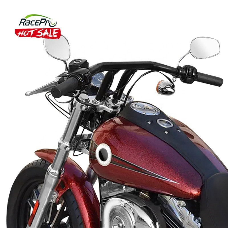 Rétroviseur Moto Rond Universel 10mm - Style Café Racer, Miroir 7,9cm (argent)