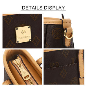 빈티지 럭셔리 여성용 크로스 바디 버킷 백 인쇄 된 바구니가있는 핸드 헬드 핸드백 다목적 유행 숄더백 - Product Image 5