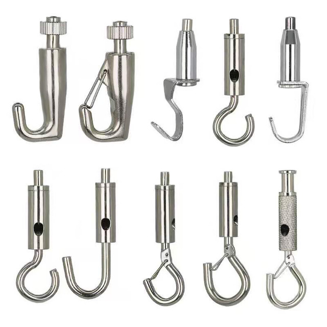 Adjustable Hanging Cable Clips Brass Nickel Plated Grip Lock for Wire Rope Clip and Cable Management