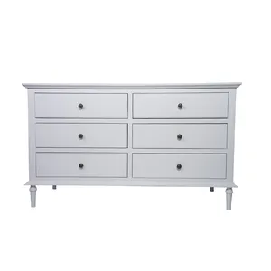 Master Royal Furniture Solid Antique White Bedroom Set from Italy for Living Room Home or Farmhouse with Chest of Drawers