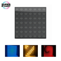 Panneau lumineux matriciel LED doré 7x7, 441 LED RGB 3-en-1 + 49 perles de lampe dorées, contrôle DMX RDM par pixel pour spectacle scénique, théâtre, événement