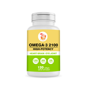 Gélules d'Oméga 3 en gros à prix avantageux avec 600 mg de DHA – Complément pour soutenir la santé cognitive et la santé du cerveau – Soutien à l'Oméga 3 - Product Image 1