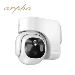 Arpha K05 kamera Wifi bulat tenaga surya, kamera keamanan rumah jaringan nirkabel mendukung 2W 7800mah dalam ruangan