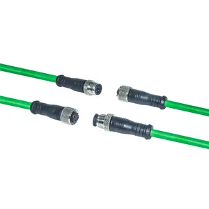 Wholesale Price M12 Circular Male Female 3 6 2 4 5 7 8 Pin Power M12 Connector 4pin Cable Connector