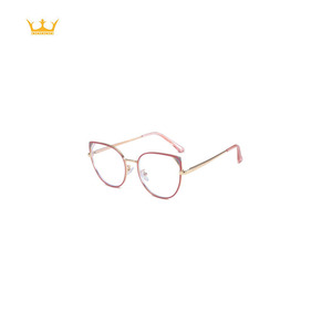 Gafas de Prescripción Metálicas Estilo Retro Ojo de Gato Multicolor, Nuevas Monturas Ópticas para Mujer y Hombre, Listas para Lentes Graduadas, Venta al Por Mayor - Product Image 4