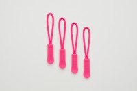 Glissière de fermeture éclair en silicone durable personnalisable, directement de l'usine, accessoires de vêtements en PU PVC, tire-cordon fabriqué directement