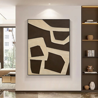 Maßgefertigte Minimalistische Wohnkultur Wandkunst Dekor Leinwandgemälde Moderne Abstrakte Schwarz-Weiß Leinwand Hängende Wanddekoration für Zuhause
