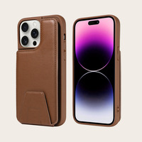 Étui pour iPhone 15 Pro avec impression de logo personnalisée, porte-cartes magnétique en cuir PU, coloré