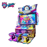 Machine de jeu d'arcade à pièces de monnaie pour enfants, course de voitures colorée, nouvelle et tendance