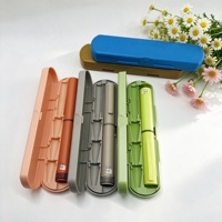 Boîte de rangement pour stylos cosmétiques en plastique réutilisable, modèle domestique, ensemble macaron, impression de logo personnalisée, plusieurs couleurs, directement de l'usine, grande taille