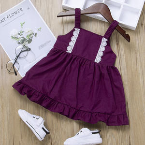 Vêtements décontractés pour bébés, petites robes de princesse pour filles, robe à volants violette pour filles, fabriquée en Chine - Product Image 2